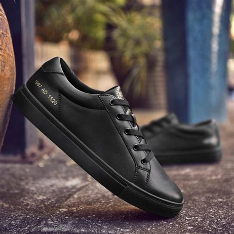 fashionable black sneakers